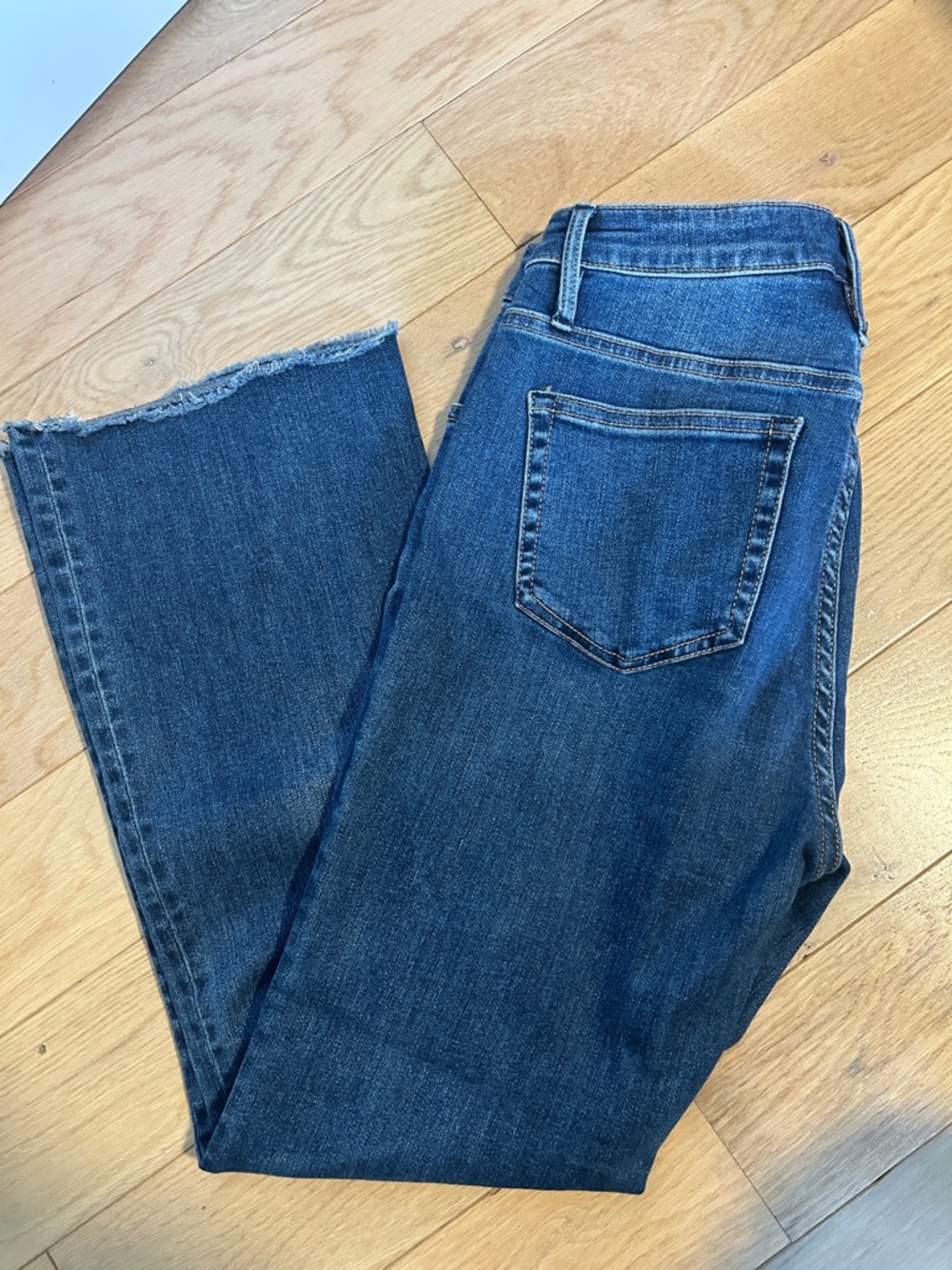 Women's Straight Leg Denim Jeans - Dark Blue